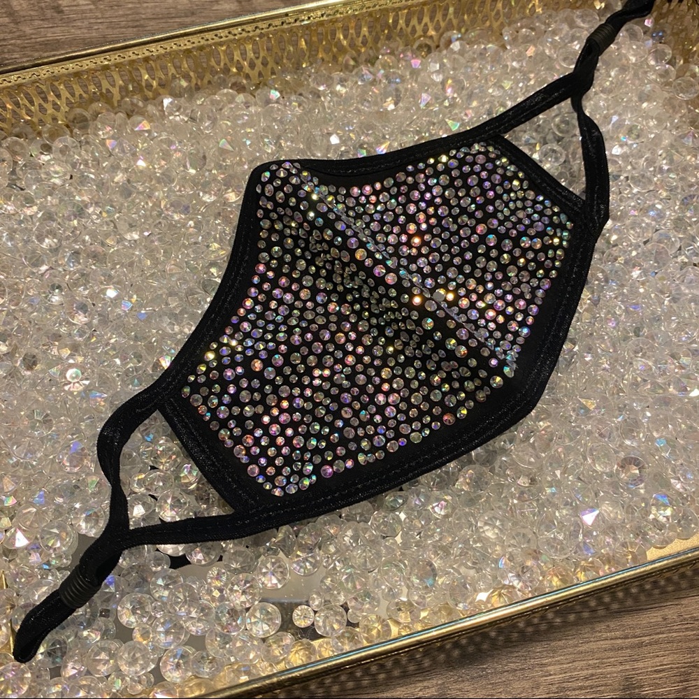 ✨#1 IRIDESCENT✨Crystal Bling Face Mask! - Picture 1 of 13
